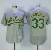 Wholesale Cheap Athletics #33 Jose Canseco Grey Flexbase Authentic Collection Stitched MLB Jersey