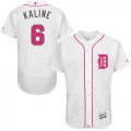 Wholesale Cheap Tigers #6 Al Kaline White Flexbase Authentic Collection Mother's Day Stitched MLB Jersey
