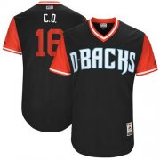 Wholesale Cheap Diamondbacks #16 Chris Owings Black "C.O." Players Weekend Authentic Stitched MLB Jersey