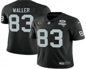 Wholesale Cheap Men\'s Las Vegas Raiders #83 Darren Waller Black 2020 Inaugural Season With C Patch Vapor Limited Stitched NFL Jersey