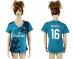 Wholesale Cheap Women's Real Madrid #16 Kovacic Sec Away Soccer Club Jersey