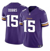 Men's Minnesota Vikings #15 Josh Dobbs Purple 2023 F.U.S.E. Vapor Untouchable Limited Jersey