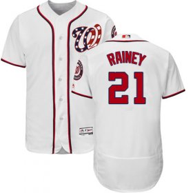 Wholesale Cheap Nationals #21 Tanner Rainey White Flexbase Authentic Collection Stitched MLB Jersey