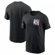 Wholesale Cheap Men's Kansas City Chiefs Black 2023 Crucial Catch Sideline Tri-Blend T-Shirt