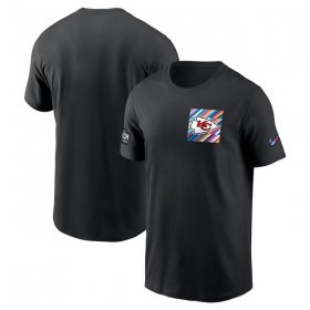 Wholesale Cheap Men\'s Kansas City Chiefs Black 2023 Crucial Catch Sideline Tri-Blend T-Shirt
