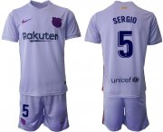 Wholesale Cheap Men 2021-2022 Club Barcelona away purple 5 Soccer Jersey