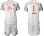 Wholesale Cheap Men 2020-2021 club Bayern Munchen away 1 white Soccer Jerseys