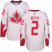 Wholesale Cheap Team CA. #2 Duncan Keith White 2016 World Cup Stitched NHL Jersey