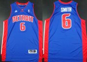 Wholesale Cheap Detroit Pistons #6 Josh Smith Revolution 30 Swingman Blue Jersey