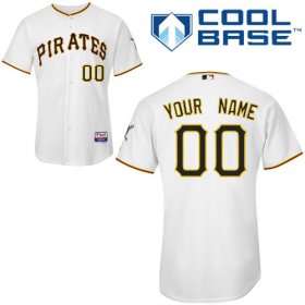 Wholesale Cheap Pirates Customized Authentic White Cool Base MLB Jersey (S-3XL)