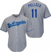 Youth A. J. Pollock Grey Road Jersey - #11 Baseball Los Angeles Dodgers Cool Base
