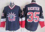 Wholesale Cheap Rangers #35 Mike Richter Navy Blue CCM Statue of Liberty Stitched NHL Jersey