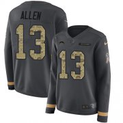 Wholesale Cheap Nike Chargers #13 Keenan Allen Anthracite Salute to Service Women's Stitched NFL Limited Therma Long Sleeve Jersey