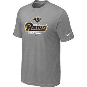 Wholesale Cheap Nike Los Angeles Rams Critical Victory NFL T-Shirt Light Grey