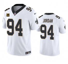 Wholesale Cheap Men\'s New Orleans Saints #94 Cameron Jordan White 2023 F.U.S.E. With 4-Star C Patch Vapor Untouchable Limited Football Stitched Jersey