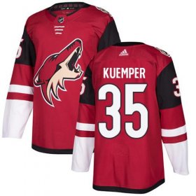 Wholesale Cheap Adidas Coyotes #35 Darcy Kuemper Maroon Home Authentic Stitched NHL Jersey