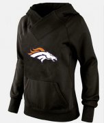 Wholesale Cheap Women's Denver Broncos Logo Pullover Hoodie Black-1