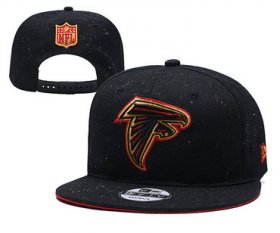 Wholesale Cheap Falcons Team Gold Logo Black Adjustable Hat YD