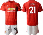 Wholesale Cheap Men 2020-2021 club Manchester United home 21 red Soccer Jerseys