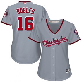 Wholesale Cheap Nationals #16 Victor Robles Grey Road Women\'s Stitched MLB Jersey