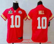 Wholesale Cheap Youth Kansas City Chiefs #10 Tyreek Hill Red 2021 Super Bowl LV Vapor Untouchable Stitched Nike Limited NFL Jersey