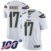 Wholesale Cheap Nike Chargers #17 Philip Rivers White Men's Stitched NFL 100th Season Vapor Limited Jersey