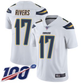 Wholesale Cheap Nike Chargers #17 Philip Rivers White Men\'s Stitched NFL 100th Season Vapor Limited Jersey
