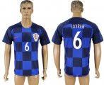 Wholesale Cheap Croatia #6 Lovren Away Soccer Country Jersey