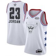 Wholesale Cheap Bulls #23 Michael Jordan White Basketball Jordan Swingman 2019 All-Star Game Jersey