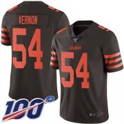 Wholesale Cheap Nike Browns #54 Olivier Vernon Brown Men's Stitched NFL Limited Rush 100th Season Jersey
