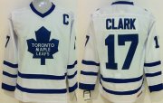Wholesale Cheap Maple Leafs #17 Wendel Clark White CCM Throwback Stitched NHL Jersey