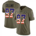 Wholesale Cheap Nike Raiders #97 Maliek Collins Olive/USA Flag Men's Stitched NFL Limited 2017 Salute To Service Jersey