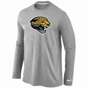 Wholesale Cheap Nike Jacksonville Jaguars Logo Long Sleeve T-Shirt Grey