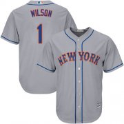 Wholesale Cheap Mets #1 Mookie Wilson Grey Cool Base Stitched Youth MLB Jersey