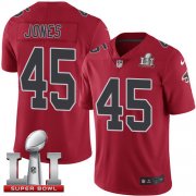 Wholesale Cheap Nike Falcons #45 Deion Jones Red Super Bowl LI 51 Youth Stitched NFL Limited Rush Jersey