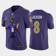 Cheap Baltimore Ravens #8 Lamar Jackson Nike Team Hero 7 Vapor Limited NFL Jersey Purple