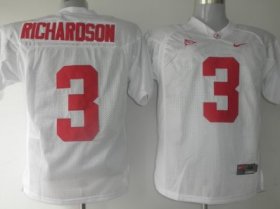 Wholesale Cheap Alabama Crimson Tide #3 Richardson White Jersey