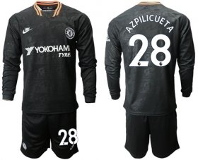 Wholesale Cheap Chelsea #28 Azpilicueta Third Long Sleeves Soccer Club Jersey