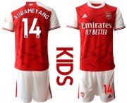 Wholesale Cheap Youth 2020-2021 club Arsenal home 14 red Soccer Jerseys