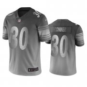 Wholesale Cheap Pittsburgh Steelers #30 James Conner Silver Gray Vapor Limited City Edition NFL Jersey