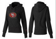 Wholesale Cheap Women's San Francisco 49ers Logo Pullover Hoodie Black
