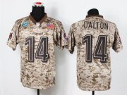Wholesale Cheap Nike Bengals #14 Andy Dalton Camo Men's Stitched NFL New Elite USMC Jersey