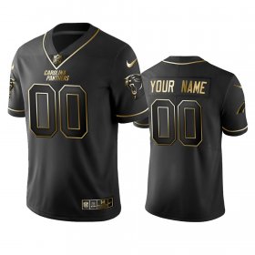 Wholesale Cheap Panthers Custom Men\'s Stitched NFL Vapor Untouchable Limited Black Golden Jersey