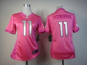 Wholesale Cheap Nike Cardinals #11 Larry Fitzgerald Pink Women\'s Be Luv\'d Stitched NFL Elite Jersey
