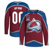 Wholesale Cheap Men's Colorado Avalanche Avtive Player Custom 2022 Burgundy Stanley Cup Champions Patch Stitched Jersey
