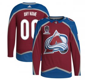 Wholesale Cheap Men\'s Colorado Avalanche Avtive Player Custom 2022 Burgundy Stanley Cup Champions Patch Stitched Jersey