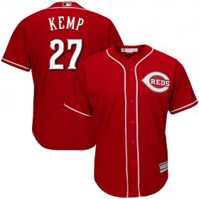 Wholesale Cheap Men\'s Reds #27 Matt Kemp Majestic Scarlet Alternate Official Cool Base Player Jersey