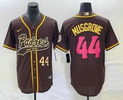 Wholesale Cheap Men's San Diego Padres #44 Joe Musgrove Number Brown NEW 2023 City Connect Cool Base Stitched Jersey