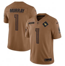 Wholesale Cheap Men\'s Arizona Cardinals #1 Kyler Murray 2023 Brown Salute To Service Limited Football Stitched Jersey