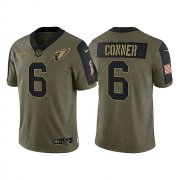Wholesale Cheap Men's Arizona Cardinals #6 James Conner 2021 Salute To Service Olive Limited Jersey